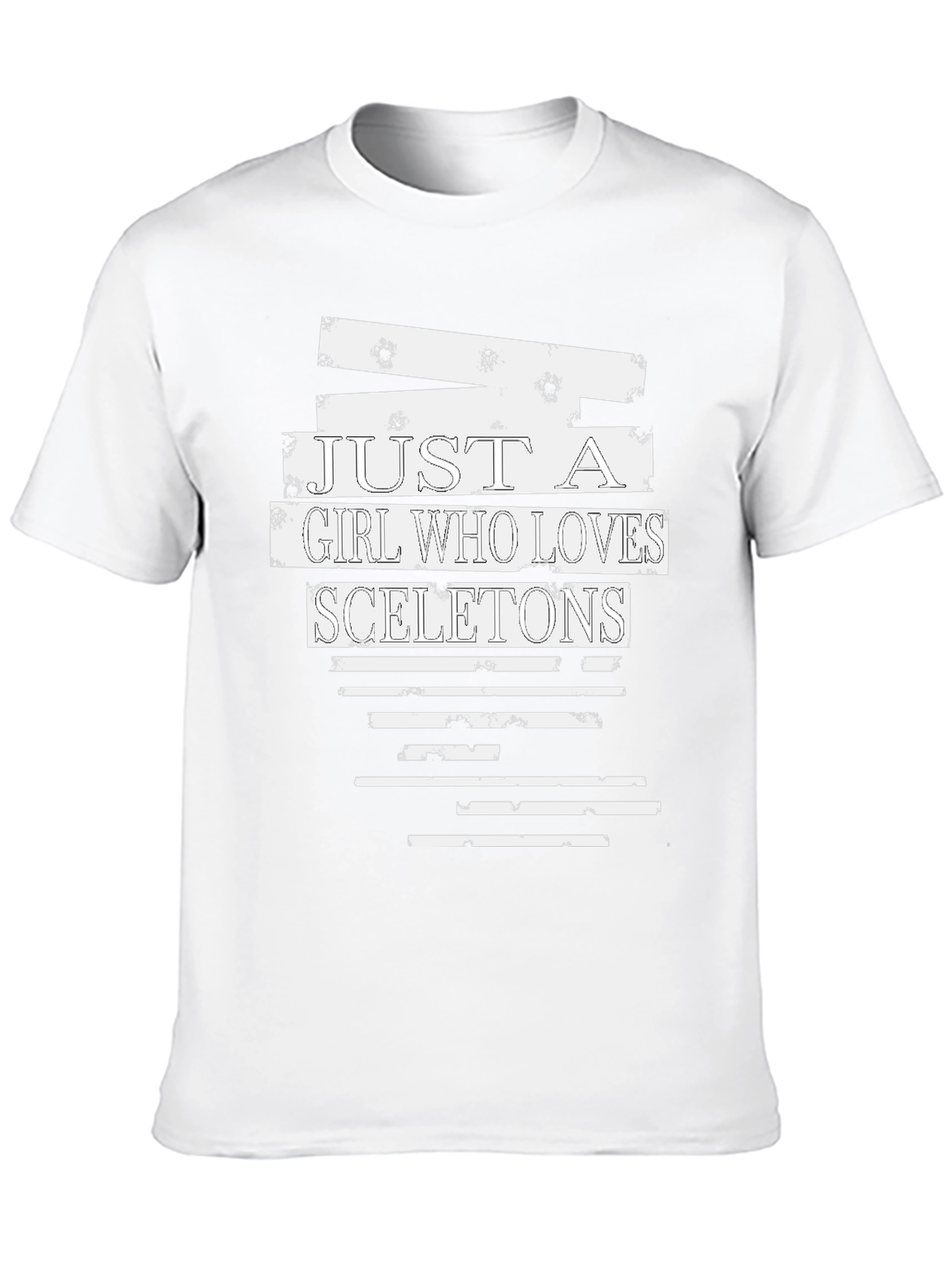 Girl Who Loves Skeletons Tee - Black Graphic T-Shirt