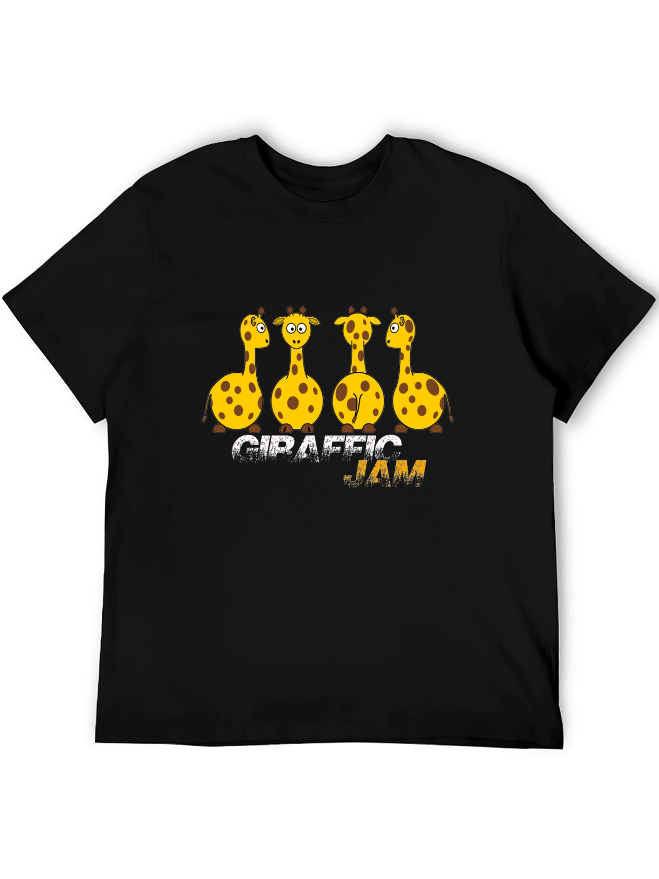 Giraffe Jam Graphic Black T-Shirt