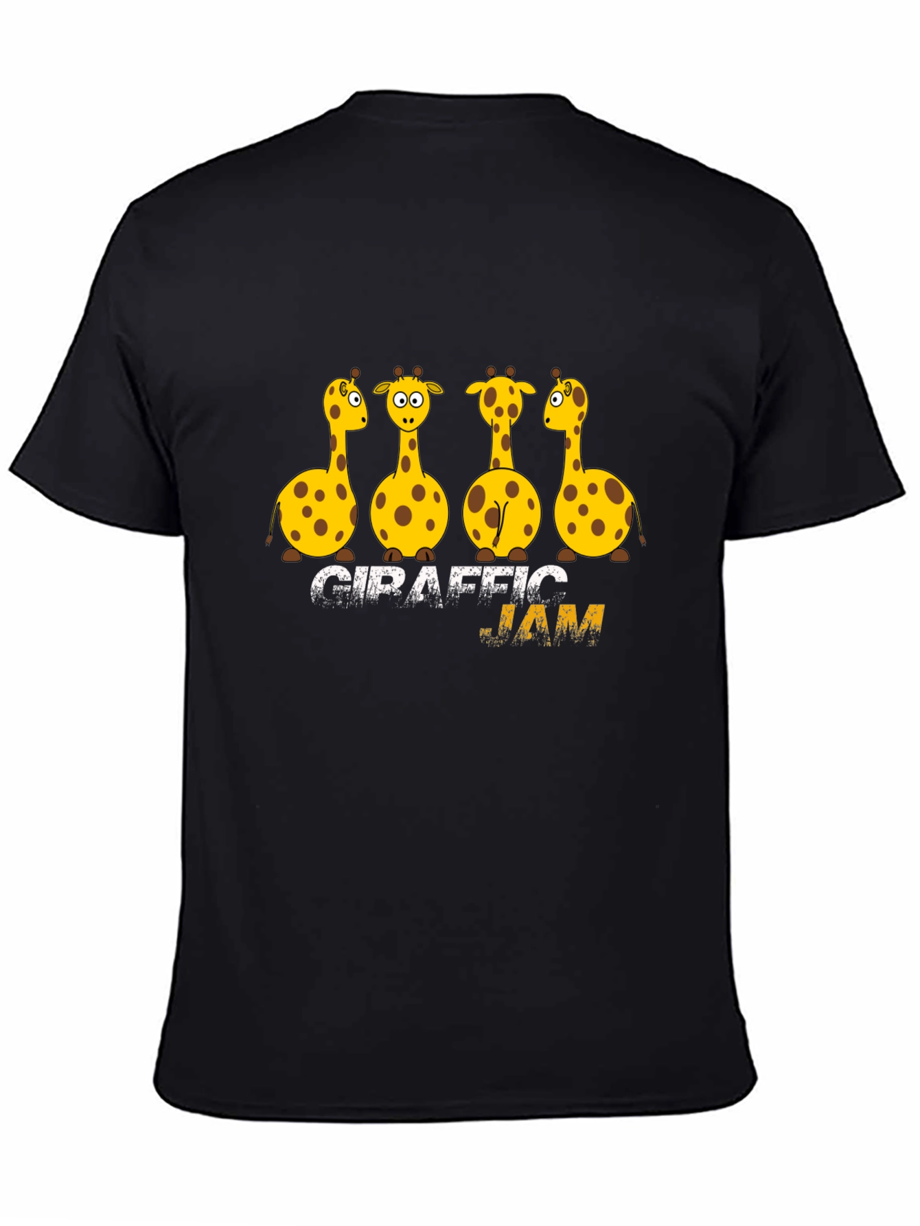 Giraffe Jam Graphic Black T-Shirt