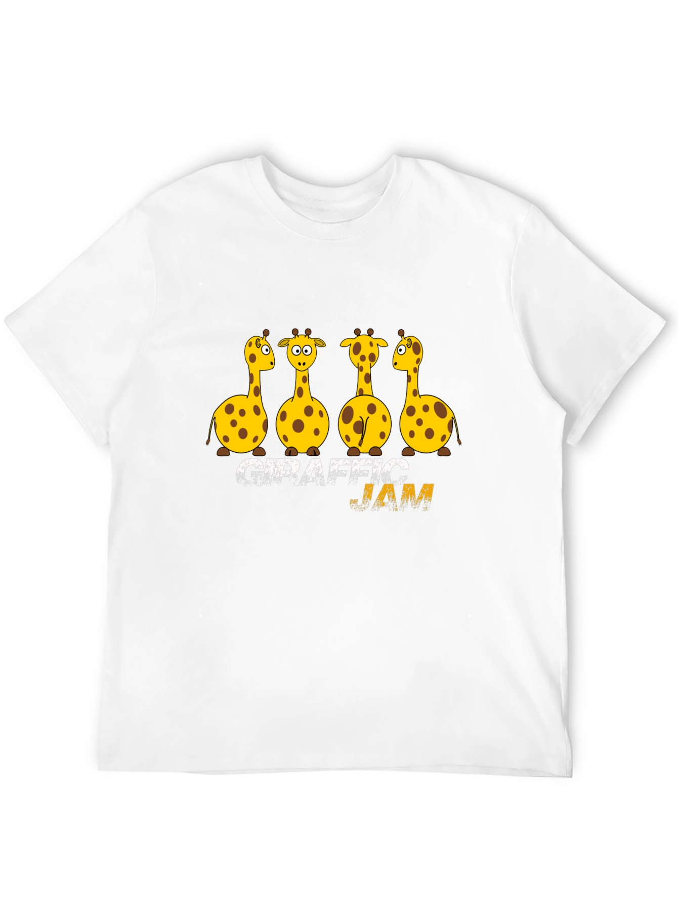 Giraffe Jam Graphic Black T-Shirt