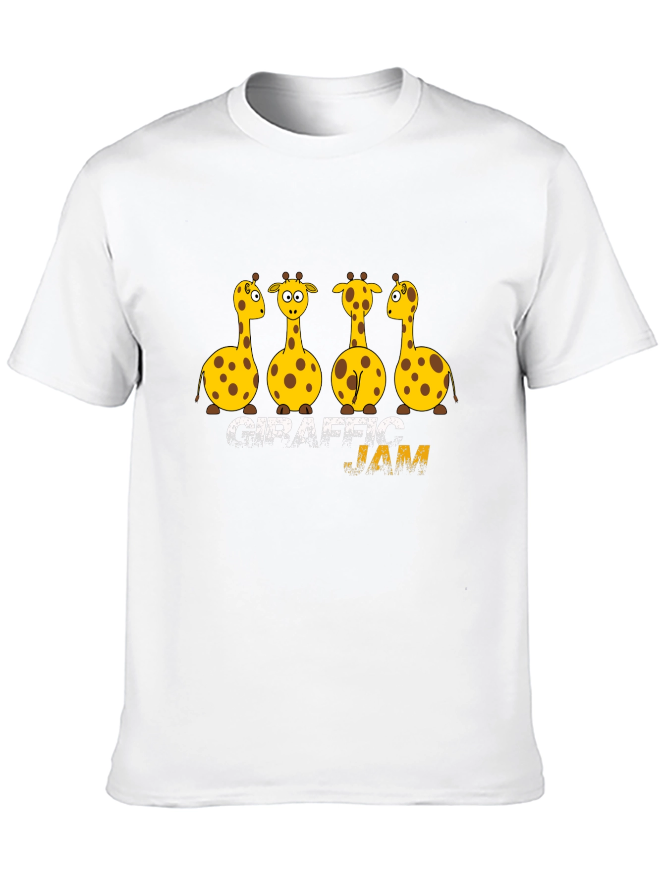Giraffe Jam Graphic Black T-Shirt