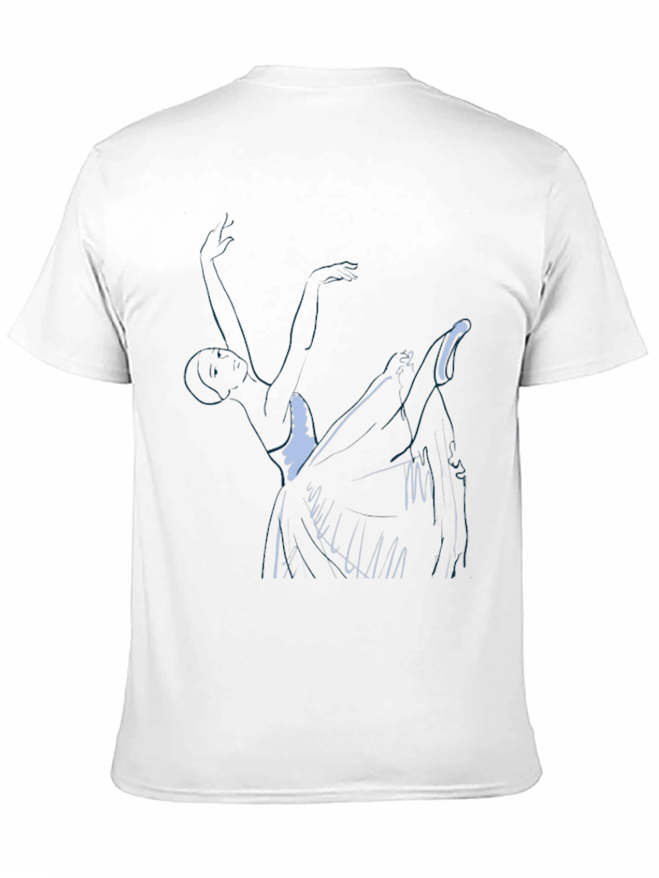 Abstract Dancer Graphic Print Black T-Shirt