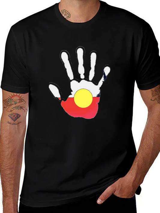 Aboriginal Flag Hand Print T-Shirt