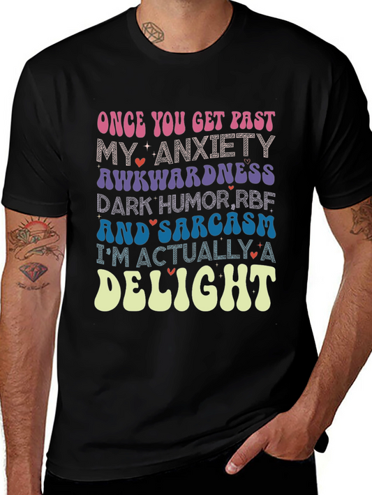 Anxiety Sarcasm Delight Novelty Graphic Tee