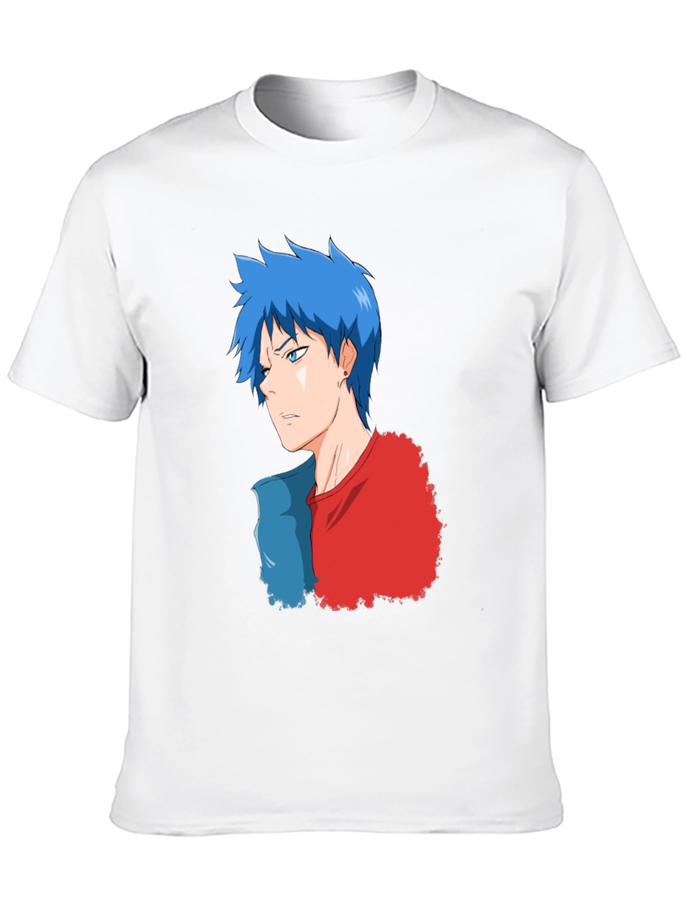 Anime Manga Blue Red T-Shirt