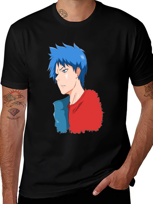 Anime Manga Blue Red T-Shirt