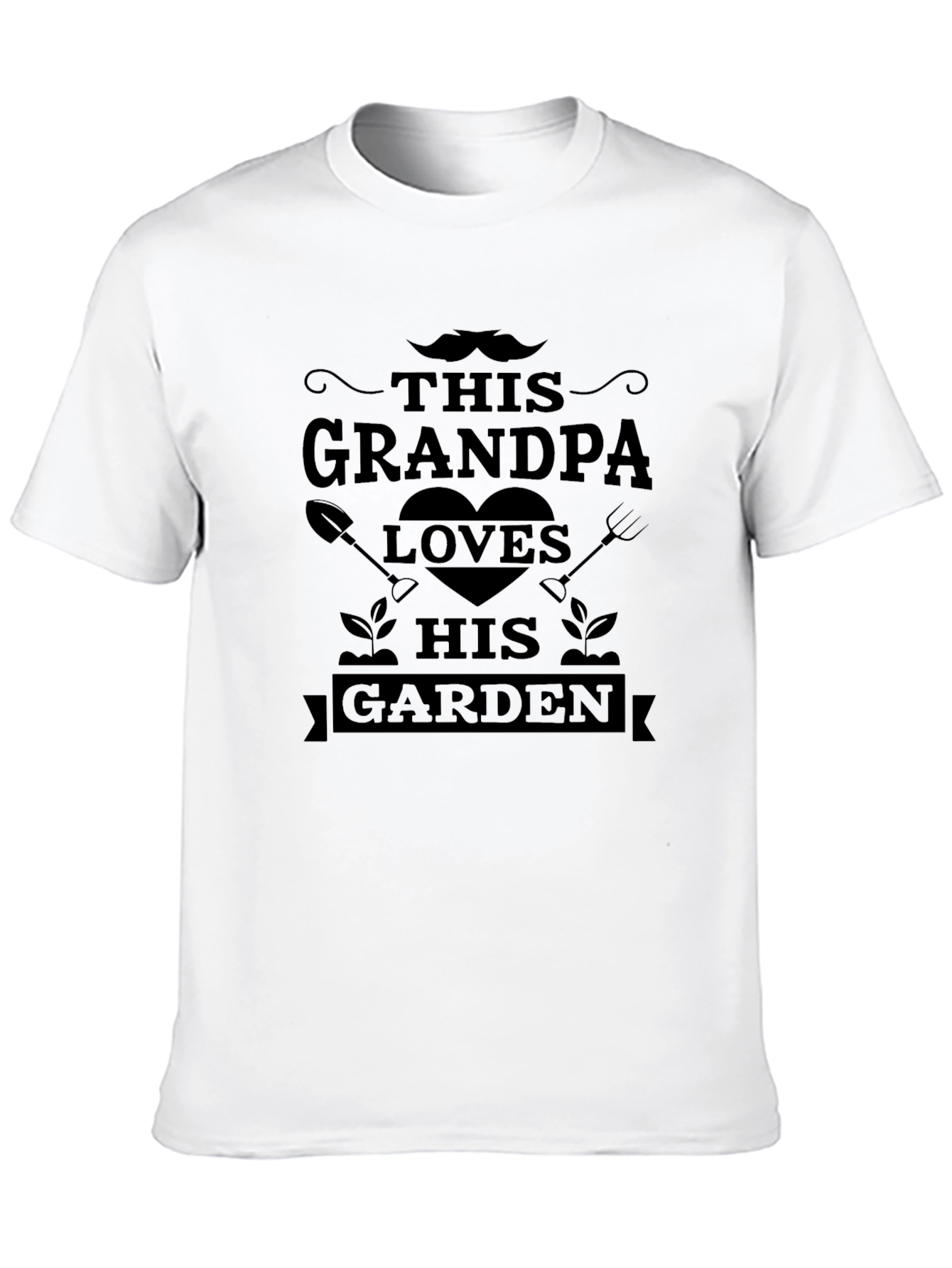 Grandpa Loves His Garden Black T-Shirt