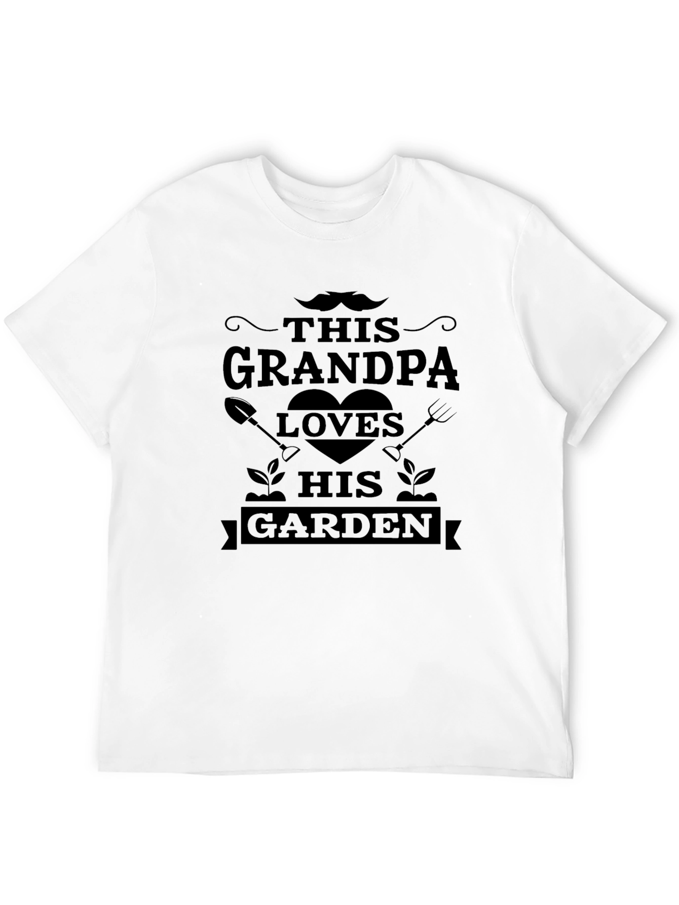 Grandpa Loves His Garden Black T-Shirt