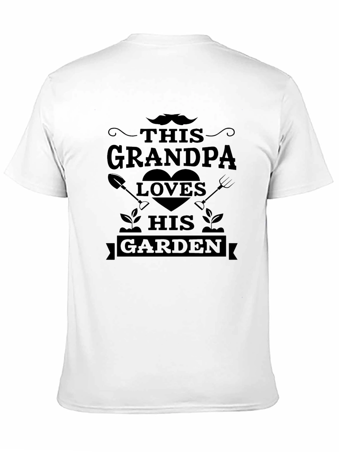 Grandpa Loves His Garden Black T-Shirt