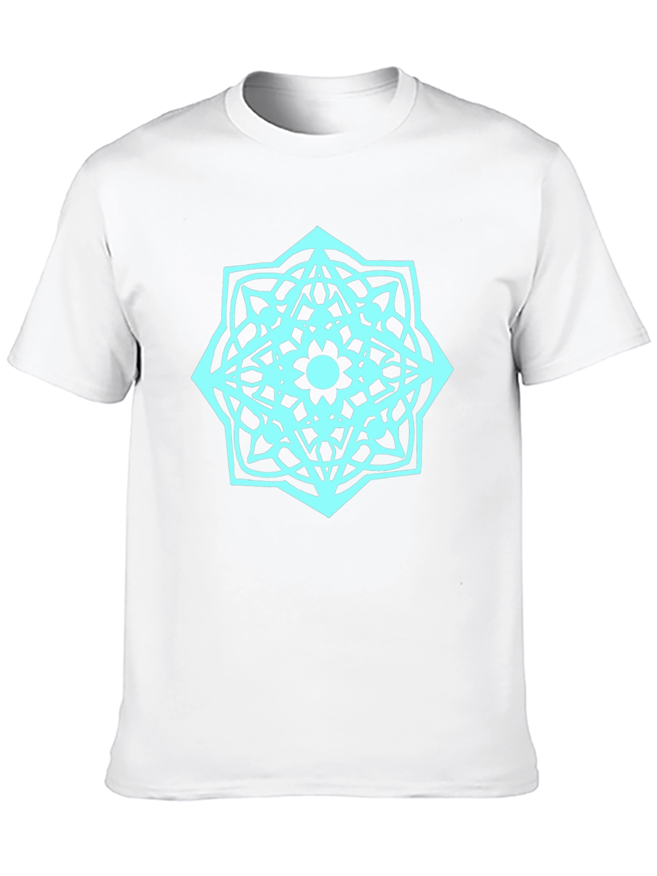 Geometric Mandala Graphic T-Shirt - Black