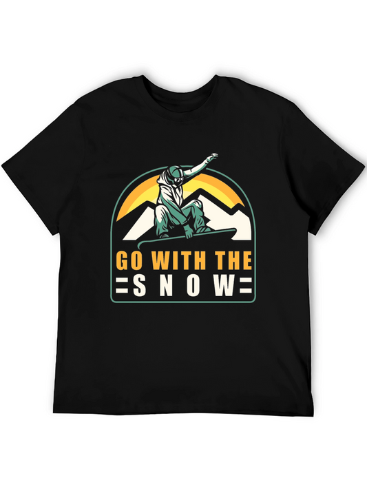 Go With The Snow T-Shirt - Snowboarding Design