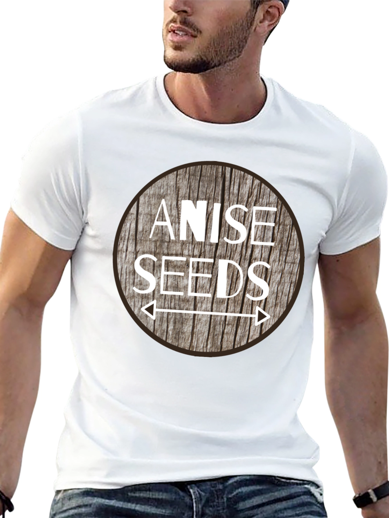 Anise Seeds Graphic Tee - Black Cotton T-Shirt