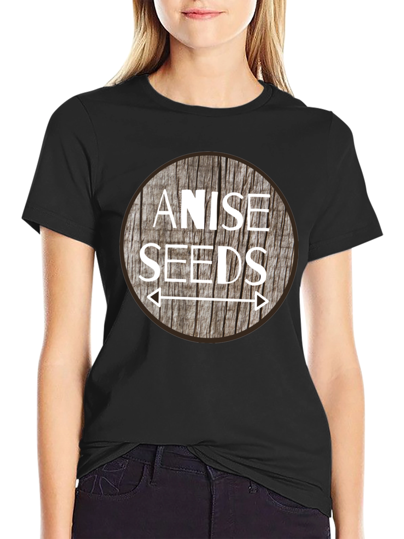 Anise Seeds Graphic Tee - Black Cotton T-Shirt