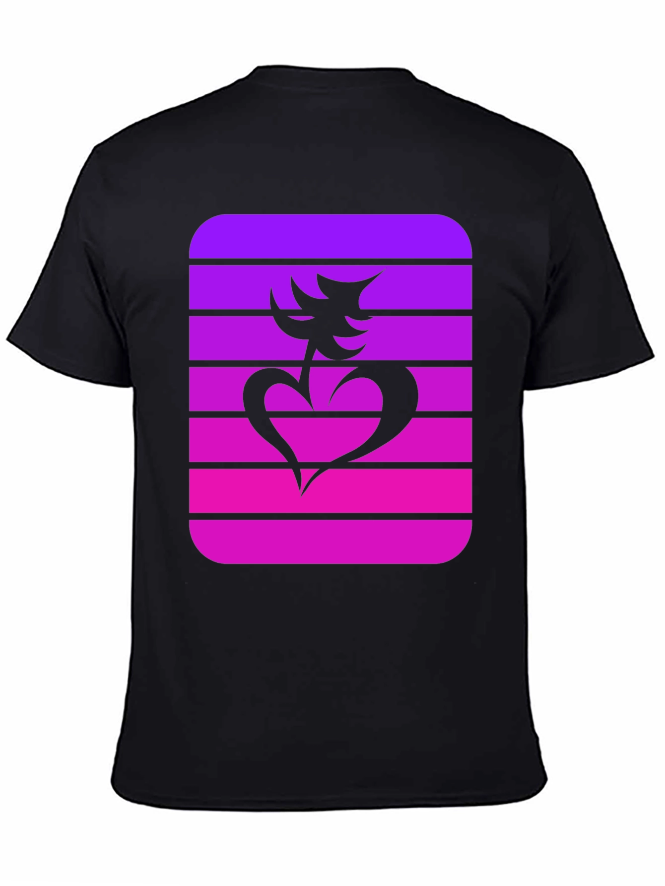 Heart & Tree Graphic Tee - Black