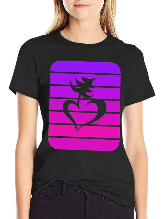 Heart & Tree Graphic Tee - Black