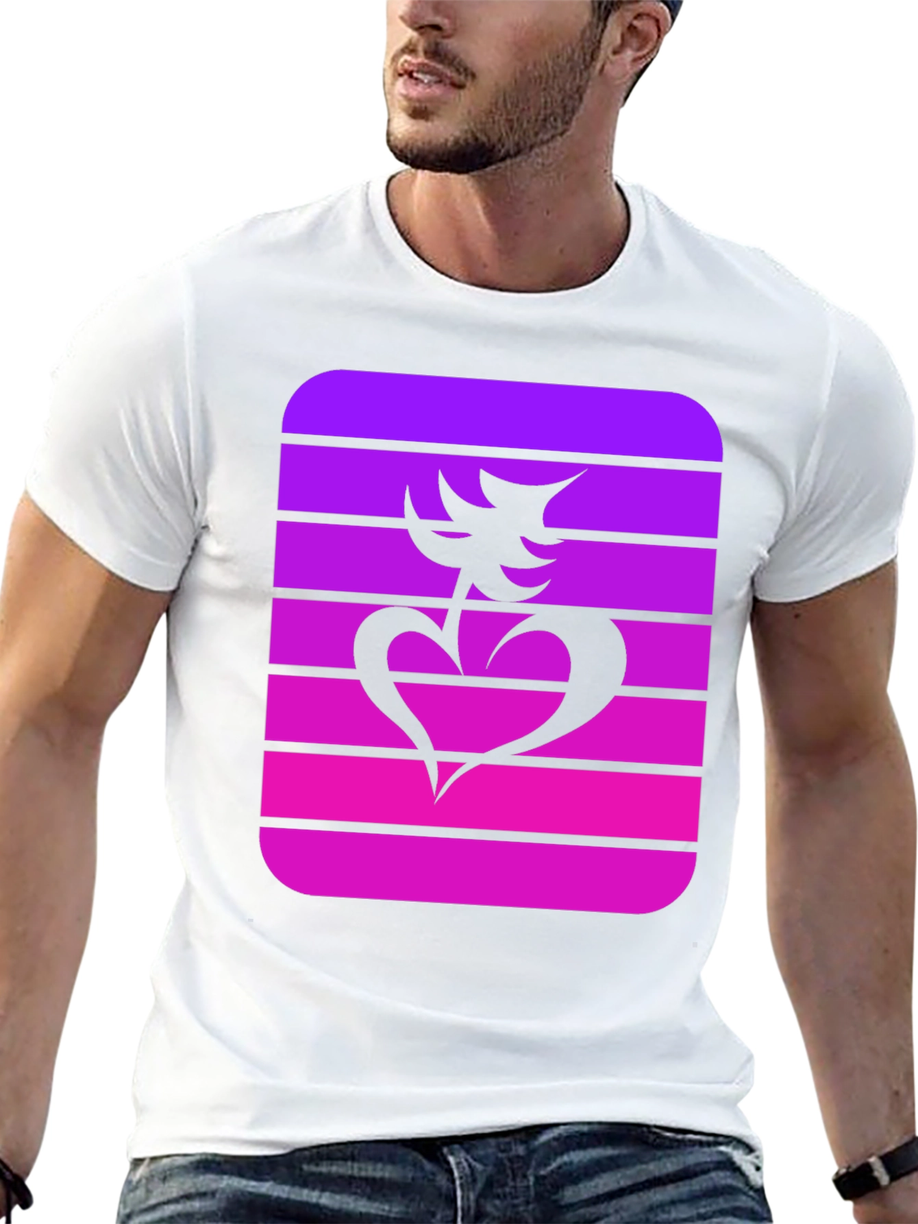 Heart & Tree Graphic Tee - Black