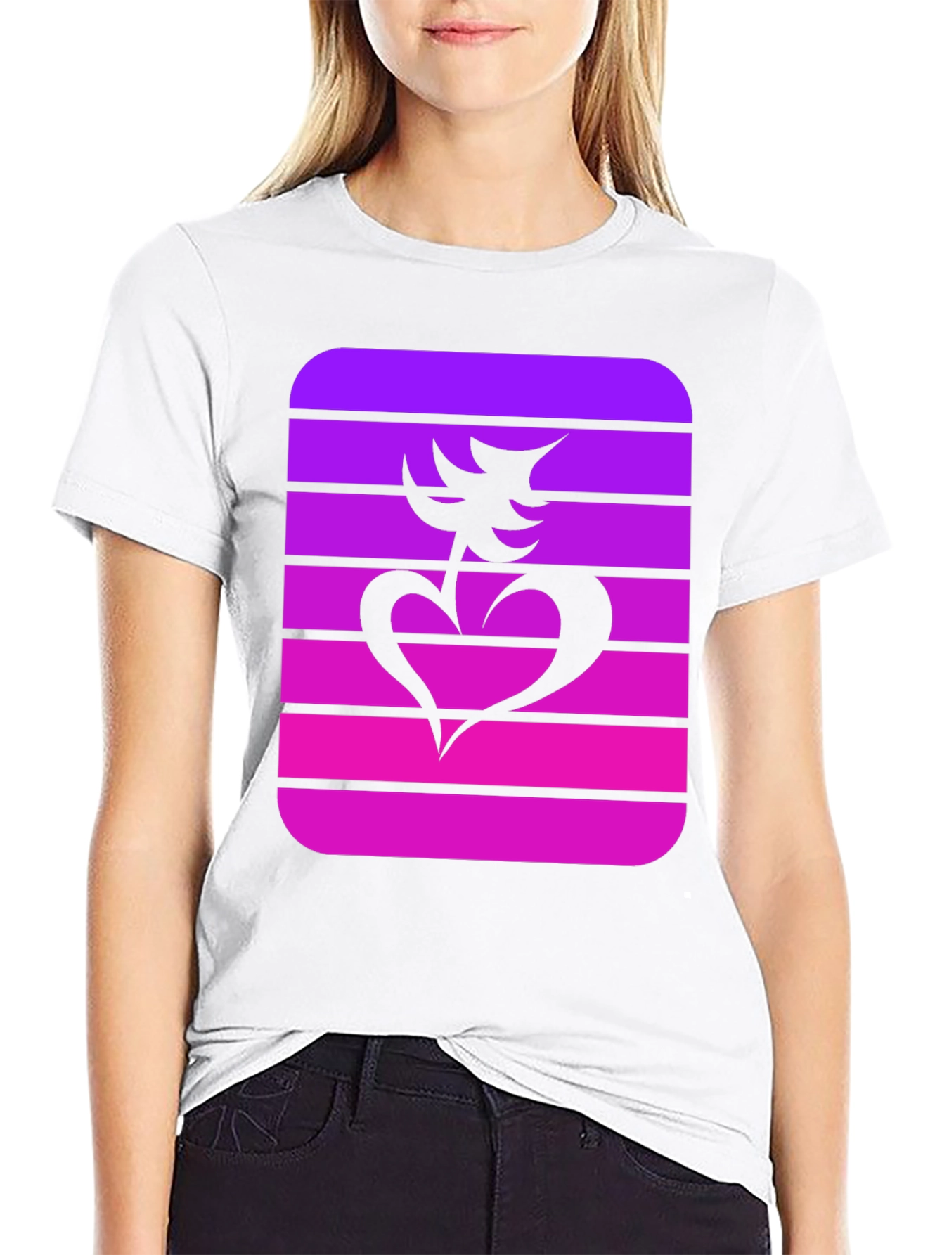 Heart & Tree Graphic Tee - Black