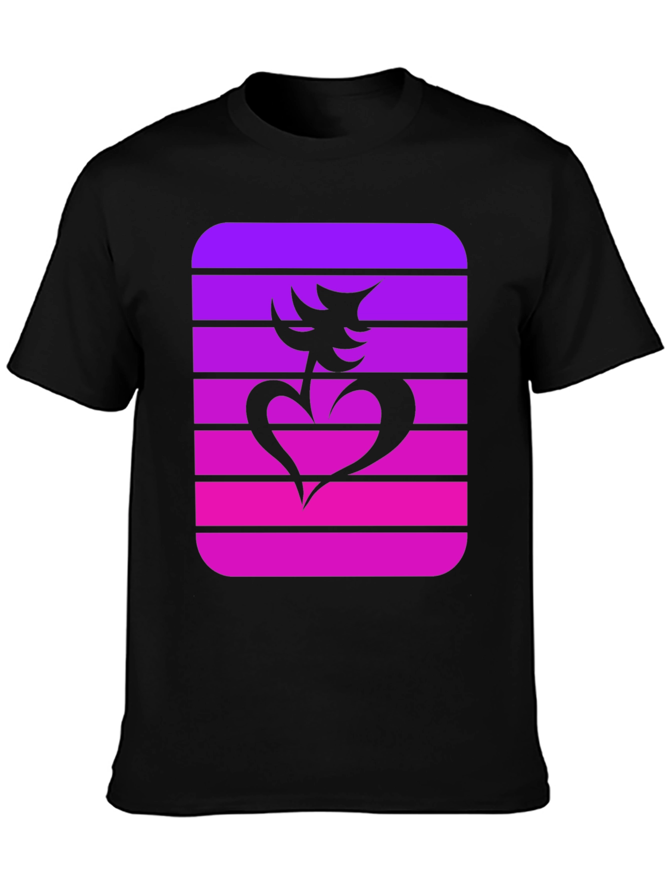 Heart & Tree Graphic Tee - Black