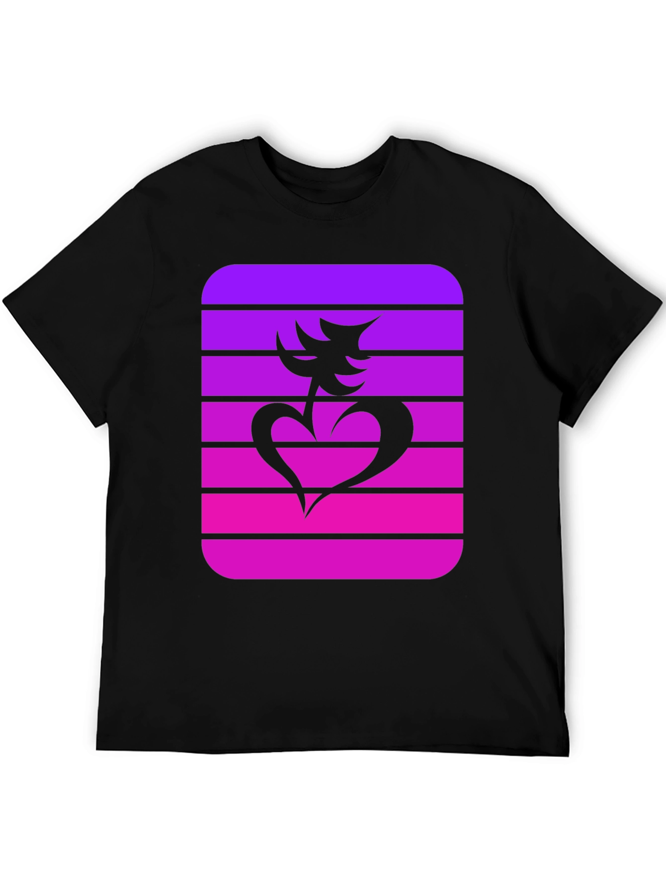 Heart & Tree Graphic Tee - Black
