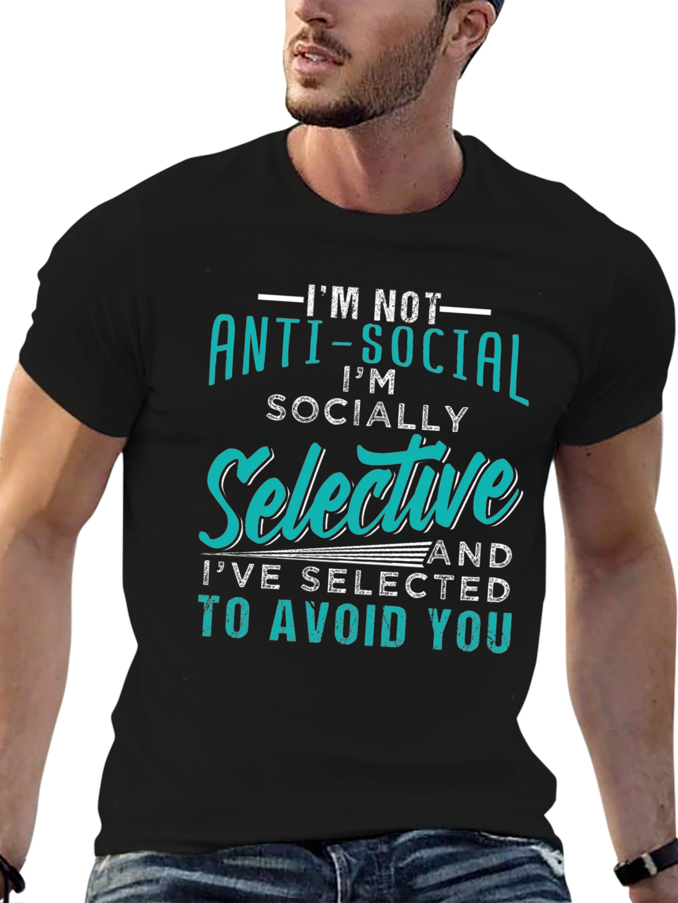 Anti-Social Graphic Tee - Socially Selective T-Shirt