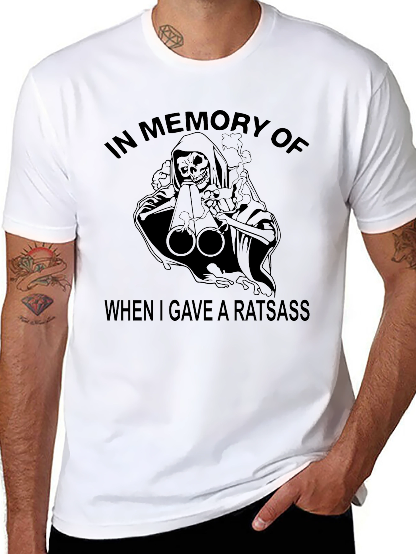 Grim Reaper Ratsass Graphic Tee - Black
