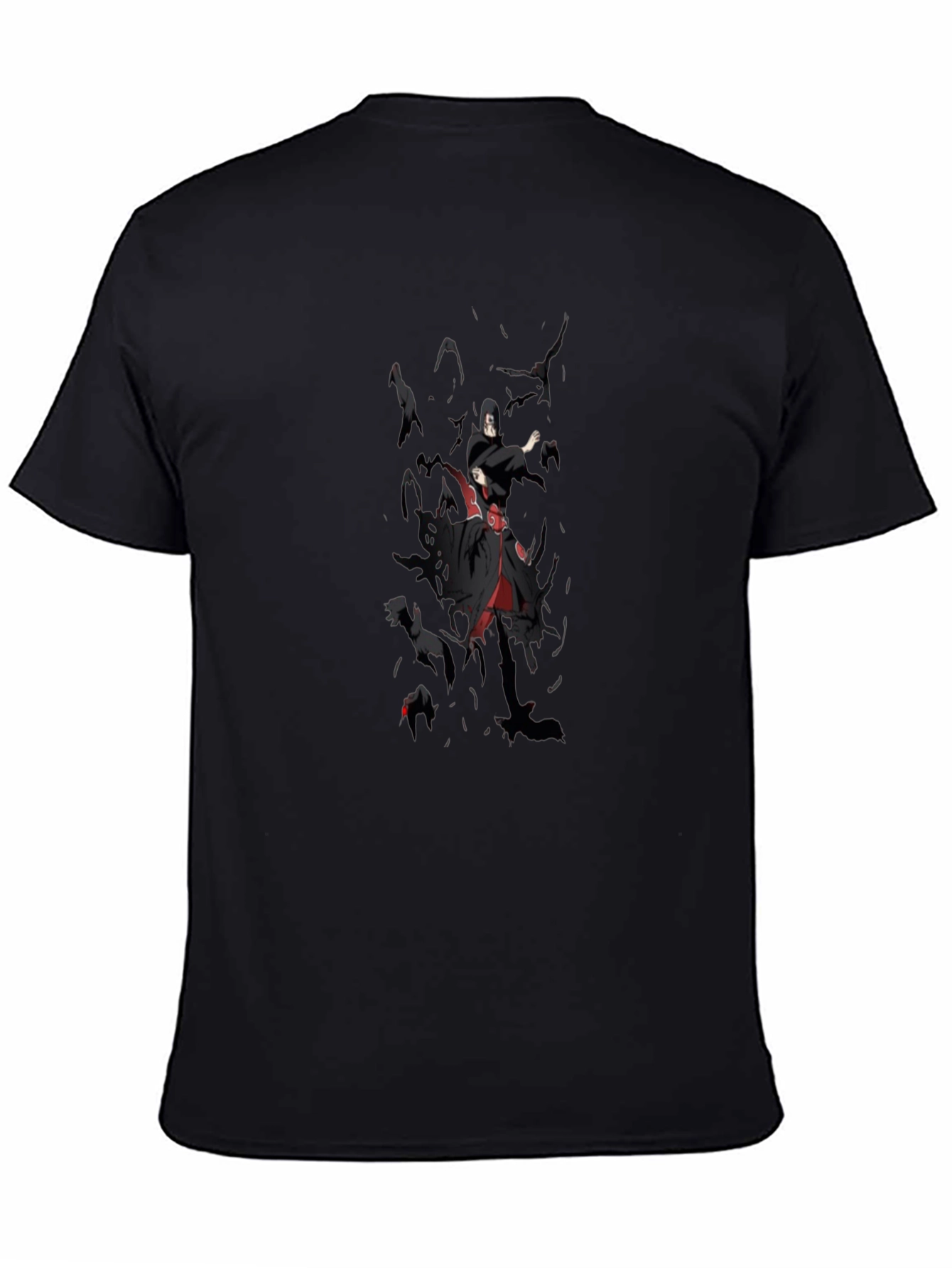 Anime Itachi Crow T-Shirt - Black Graphic Tee