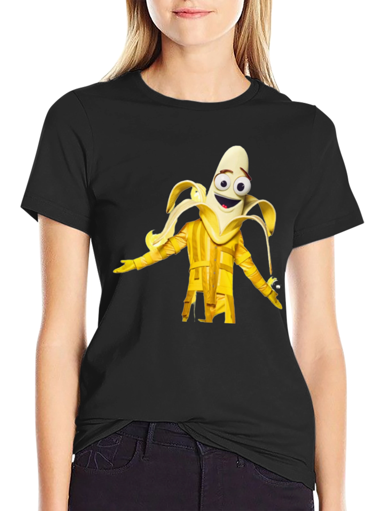 Banana Masked Singer Black T-Shirt
