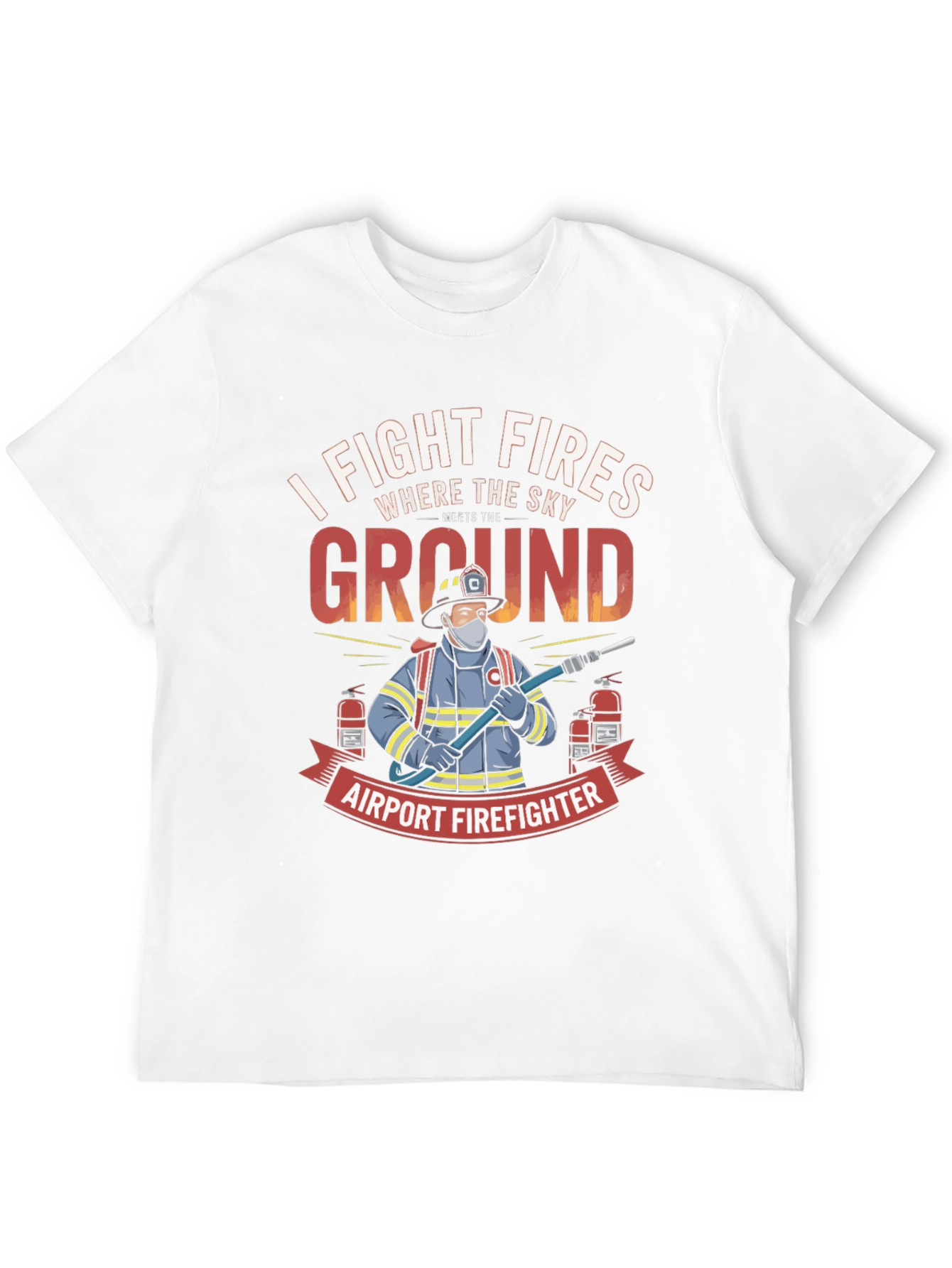 Airport Firefighter Graphic T-Shirt