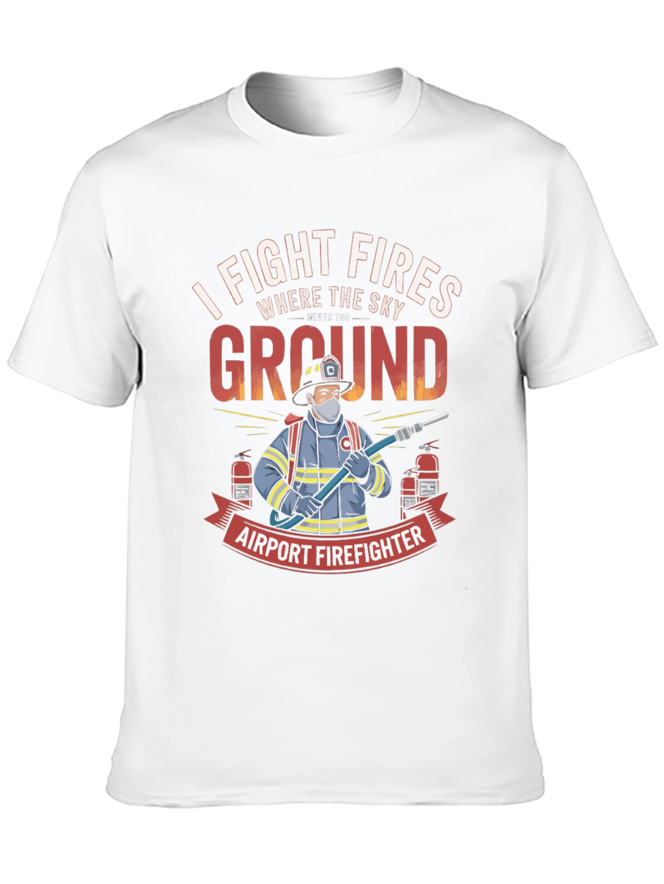 Airport Firefighter Graphic T-Shirt