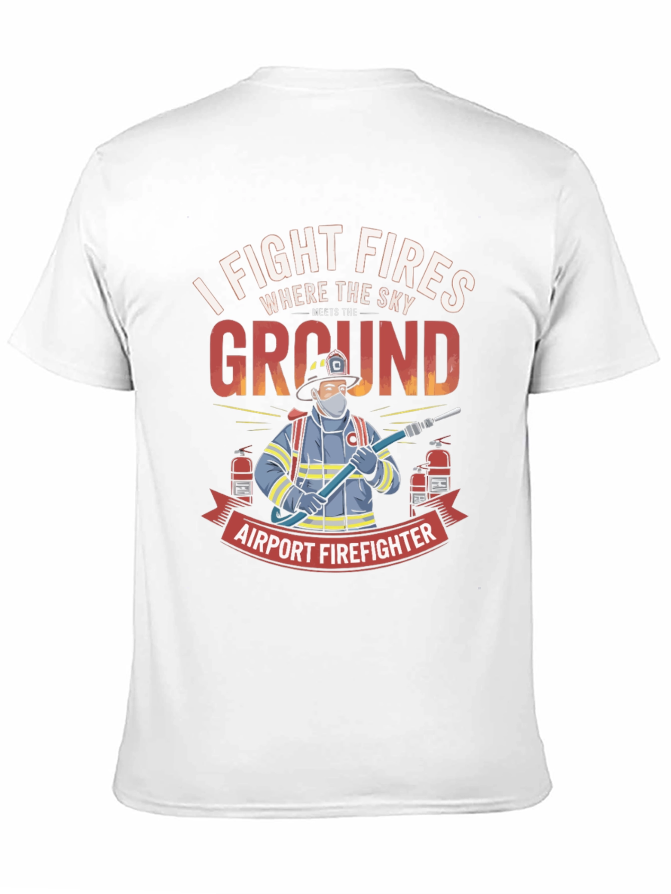 Airport Firefighter Graphic T-Shirt