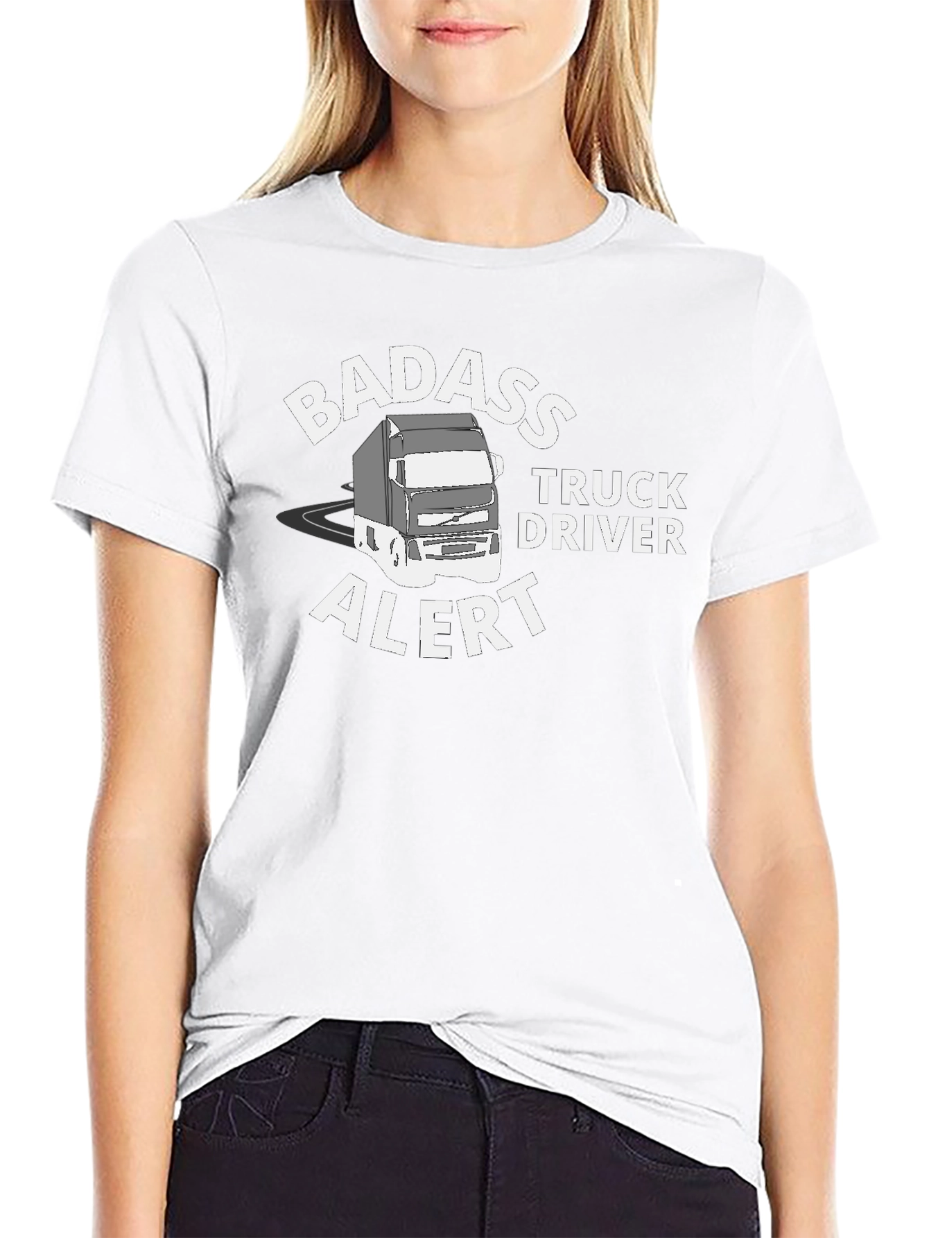 Badass Truck Driver Tee - Black