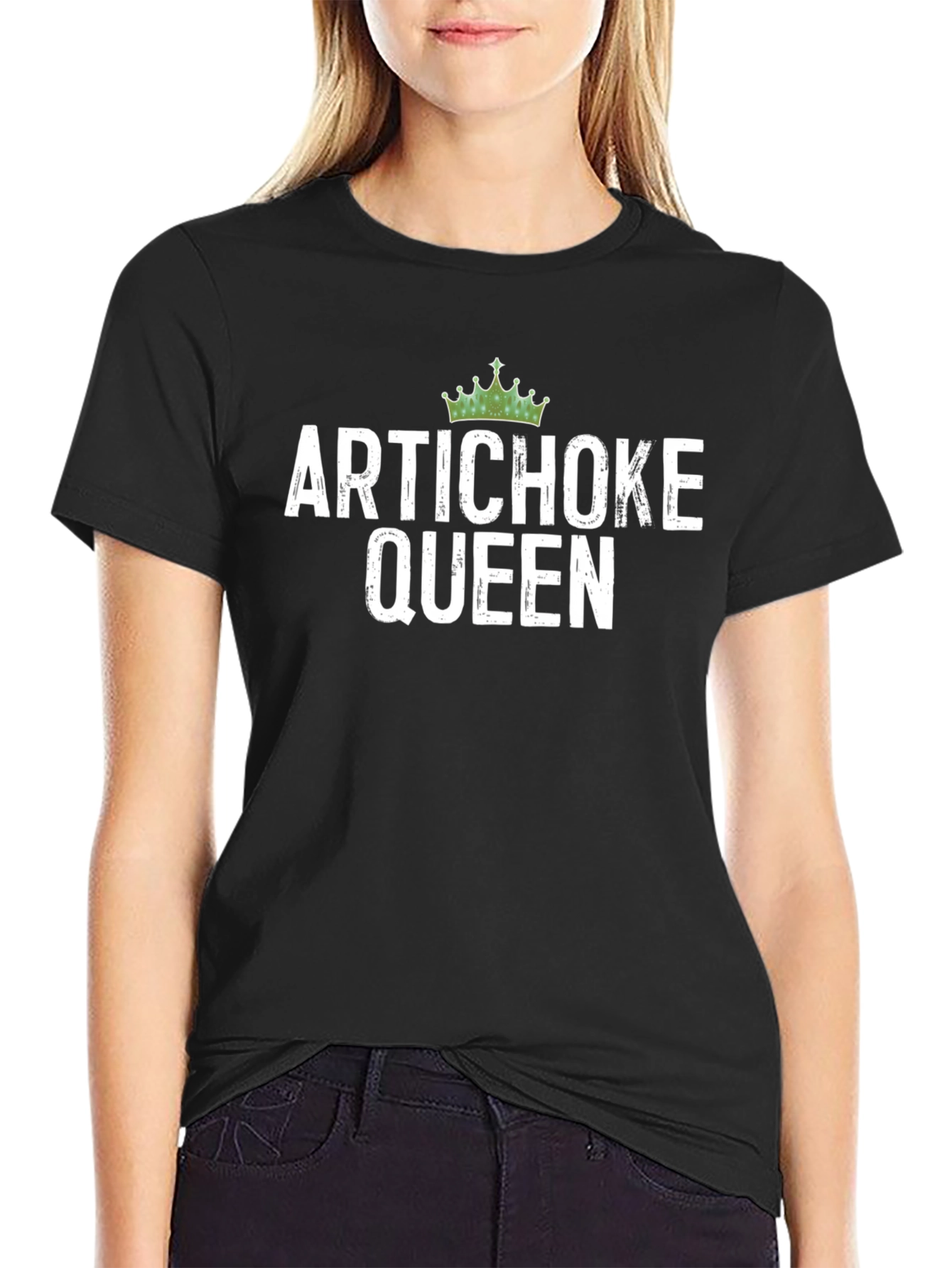 Artichoke Queen Graphic Tee - Unisex Black T-Shirt