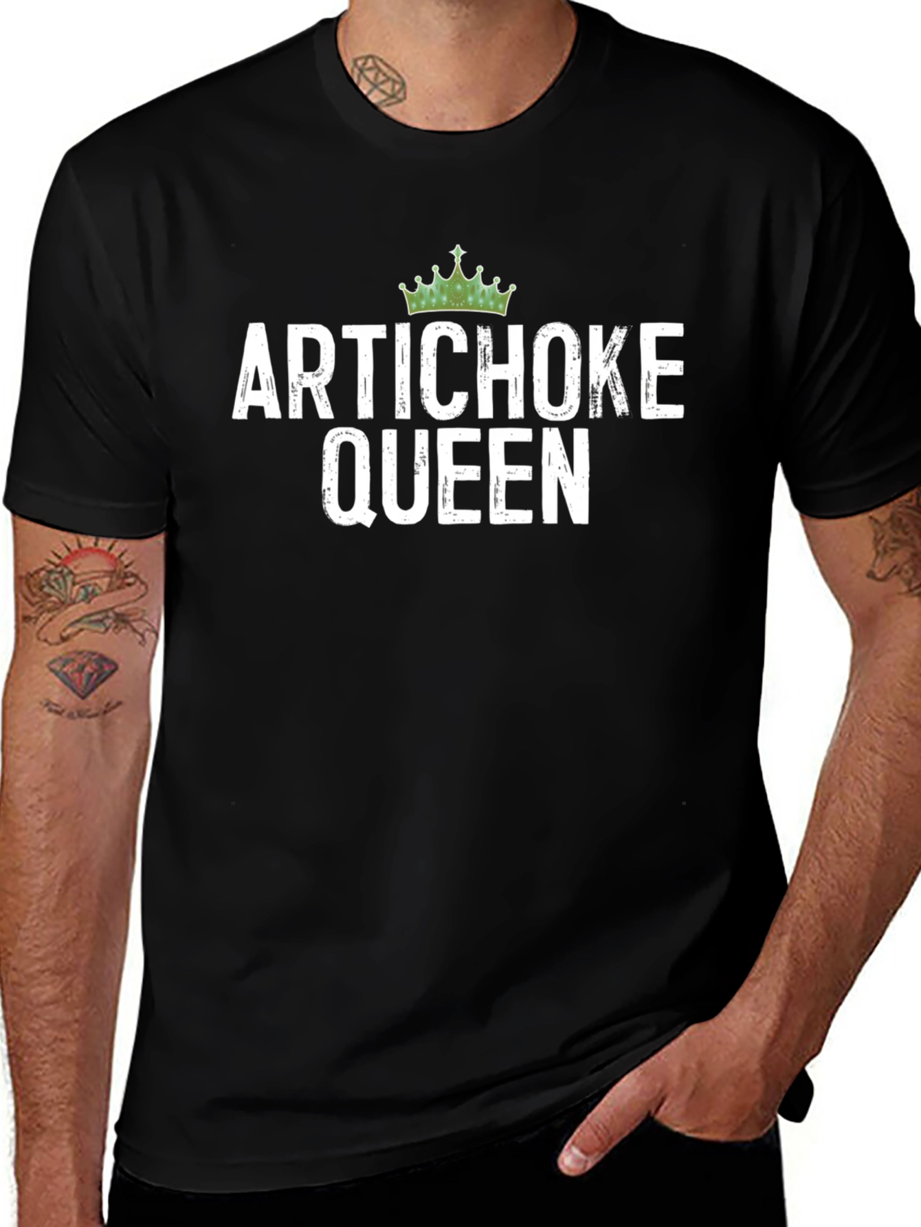Artichoke Queen Graphic Tee - Unisex Black T-Shirt