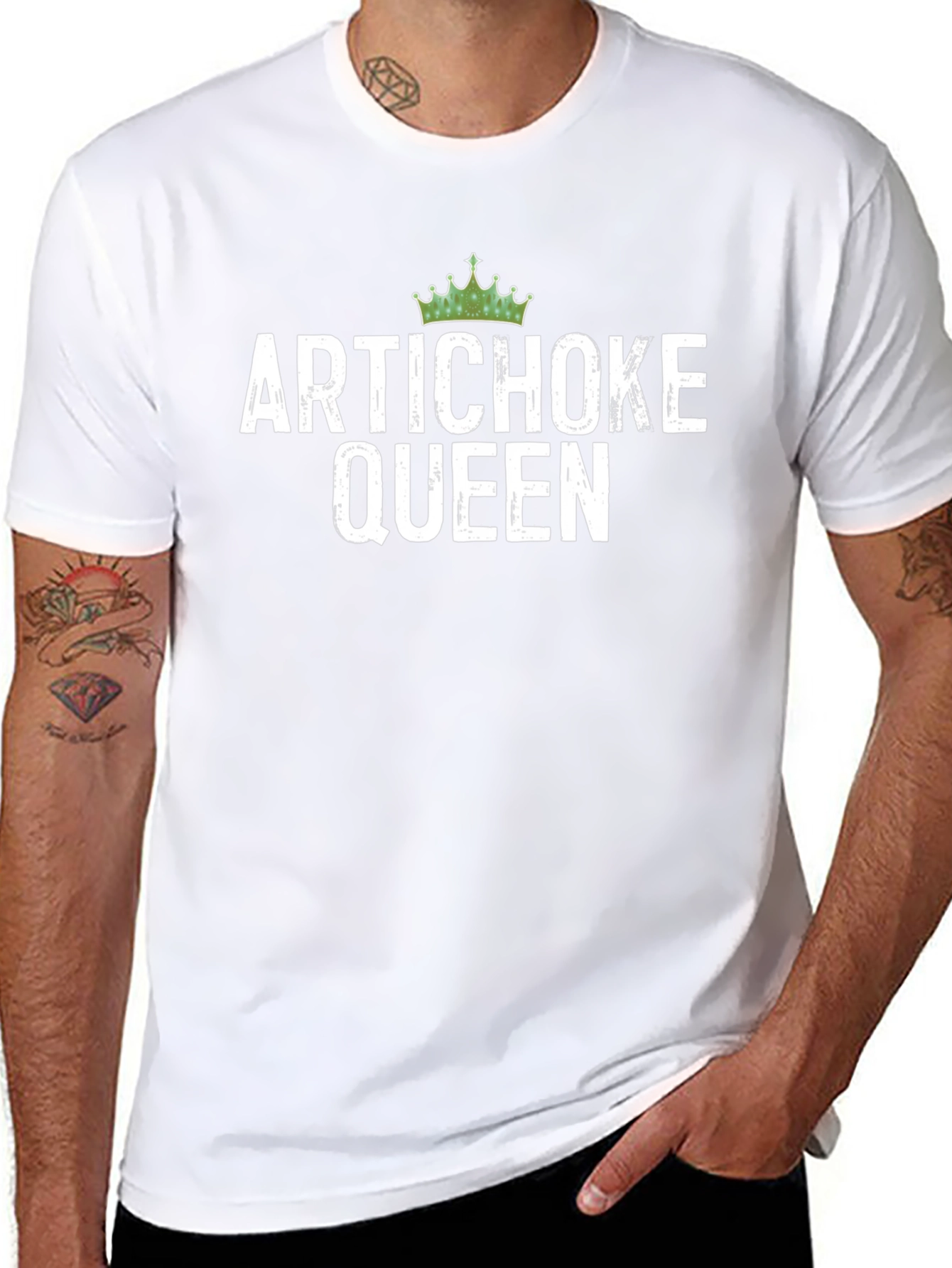 Artichoke Queen Graphic Tee - Unisex Black T-Shirt