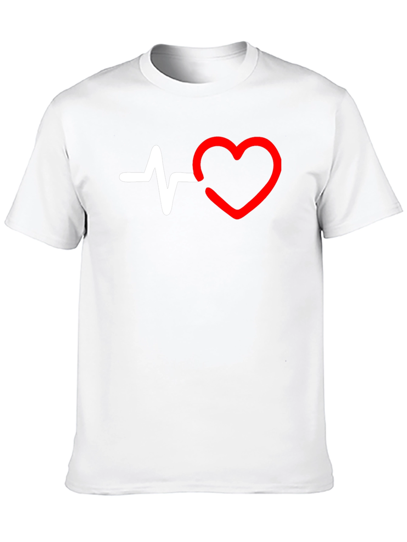 Heartbeat Heart Graphic T-Shirt - Black