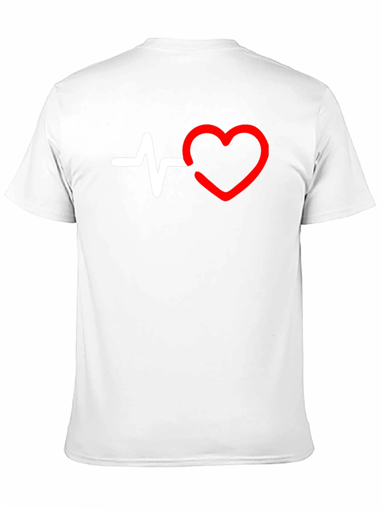 Heartbeat Heart Graphic T-Shirt - Black