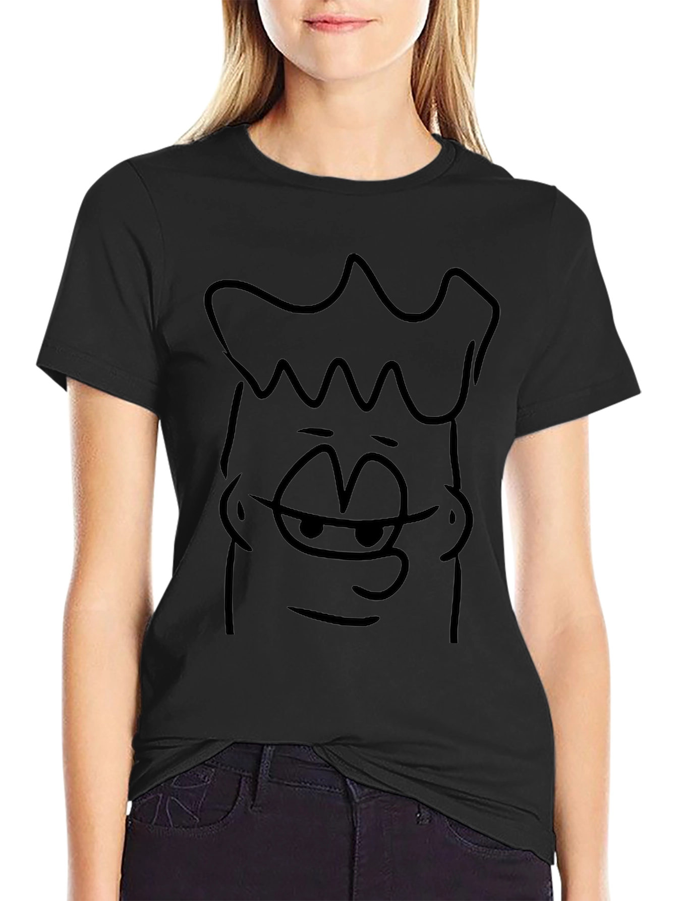 Bart Simpson Cartoon Black T-Shirt