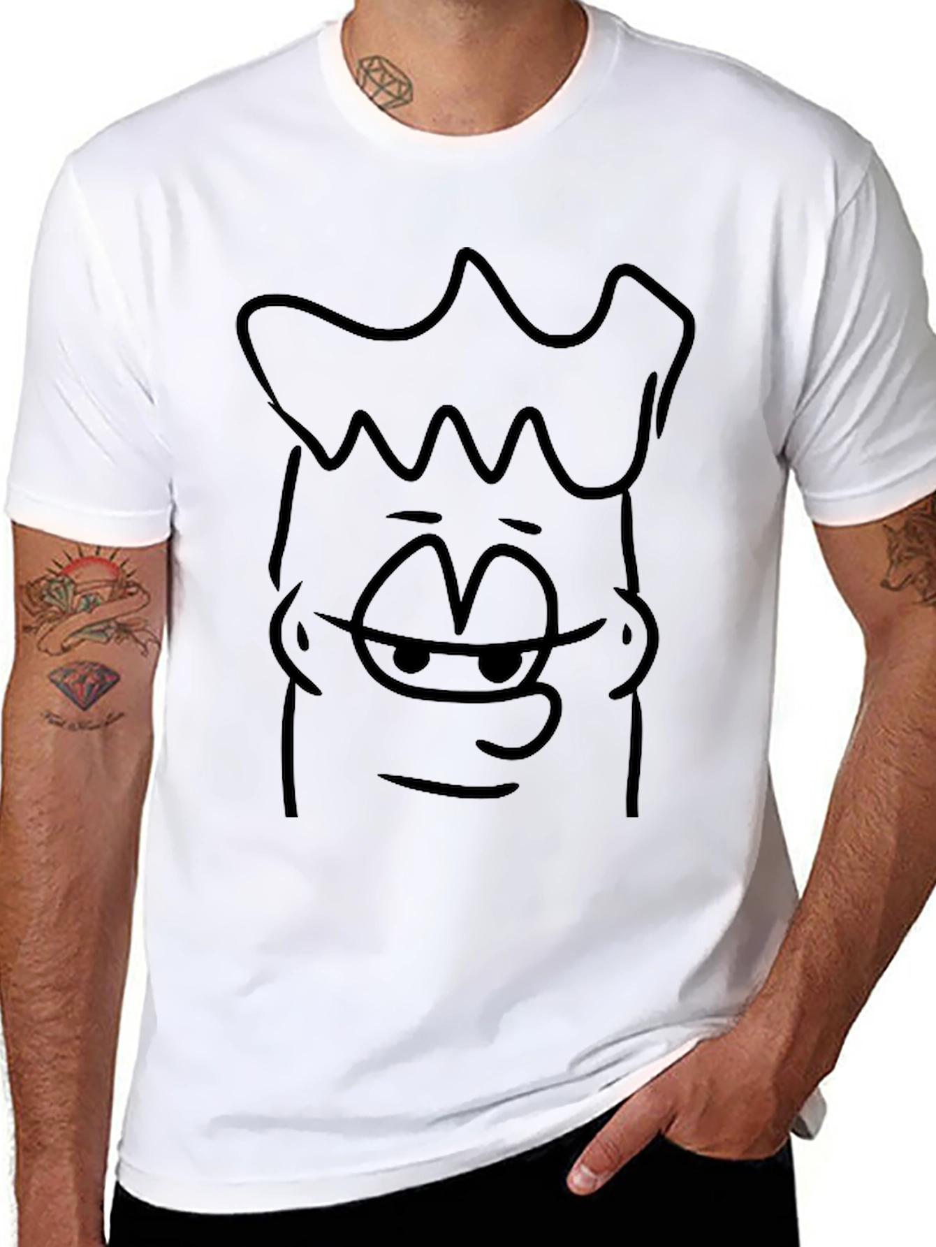 Bart Simpson Cartoon Black T-Shirt