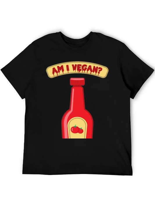 Am I Vegan Ketchup Graphic T-Shirt