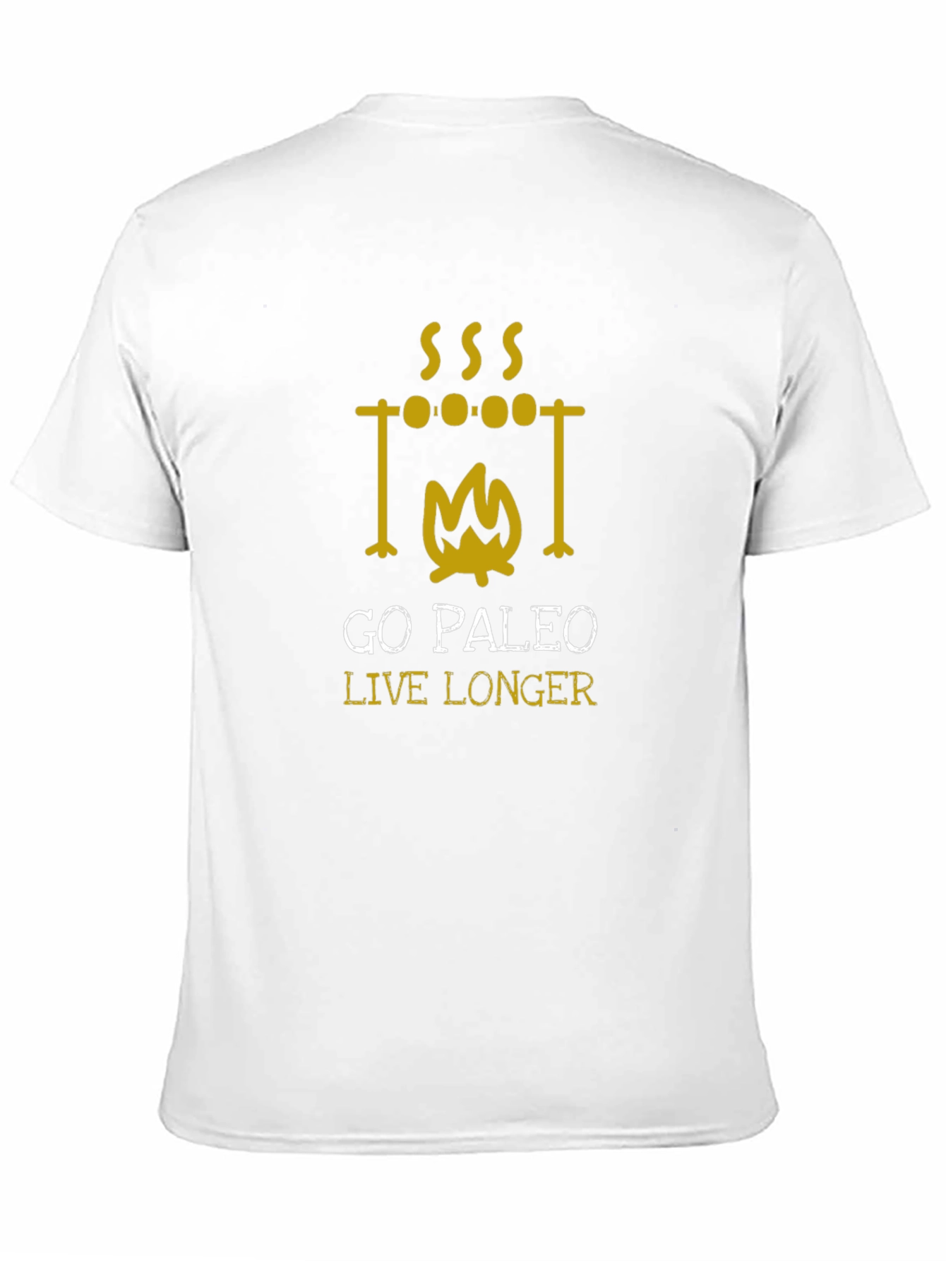 Go Paleo Live Longer Black T-Shirt