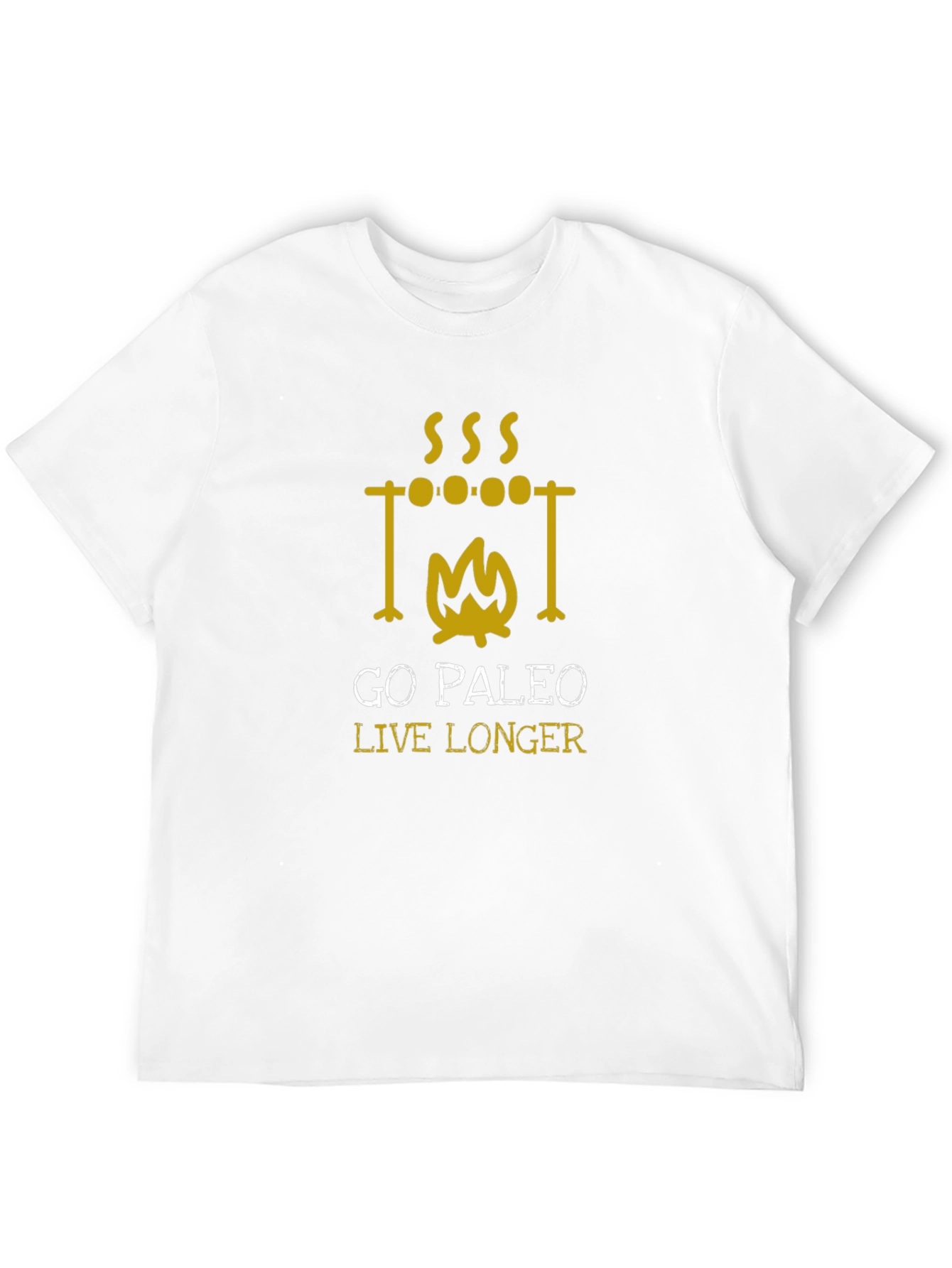 Go Paleo Live Longer Black T-Shirt