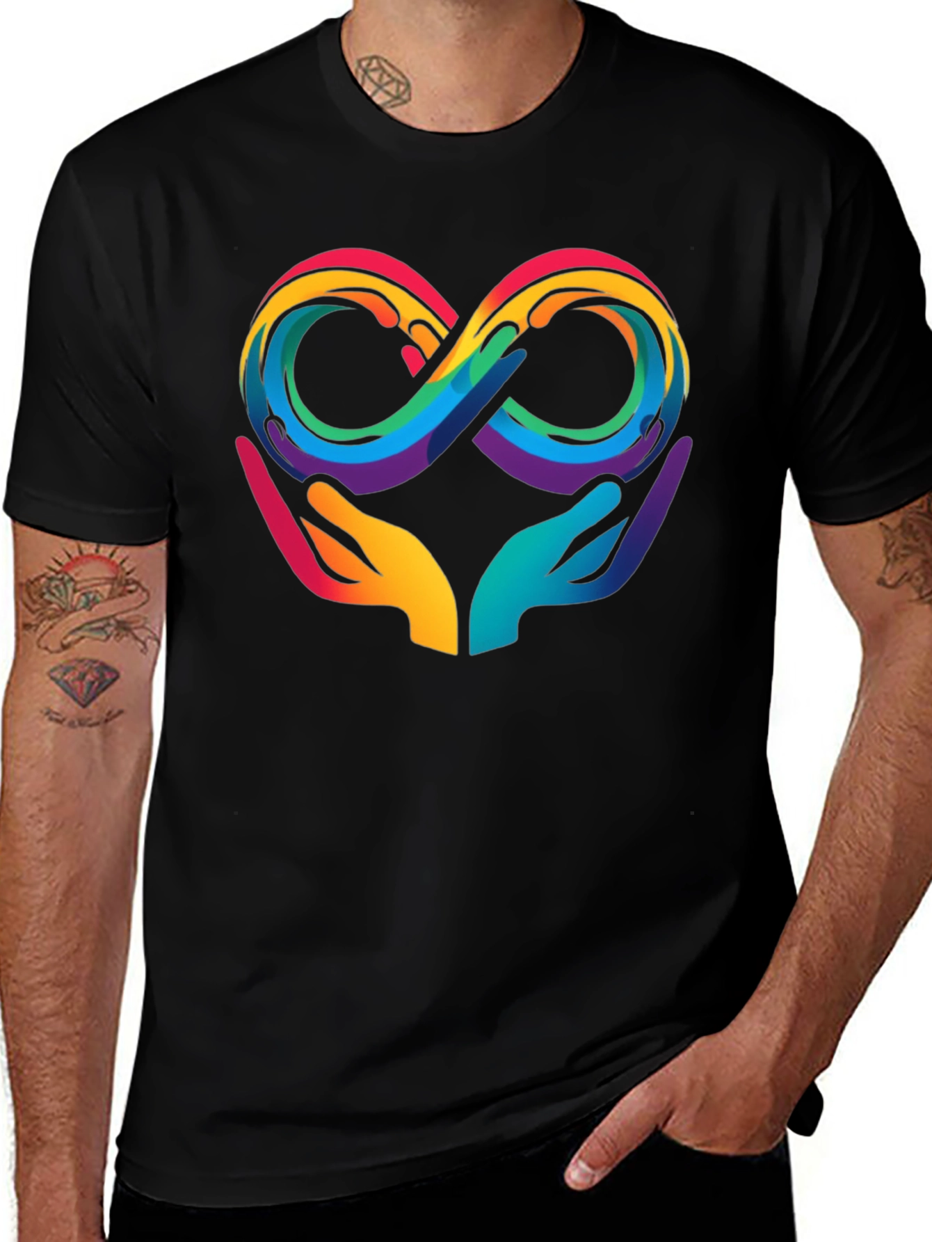 Autism Awareness Infinity Heart Hands T-Shirt
