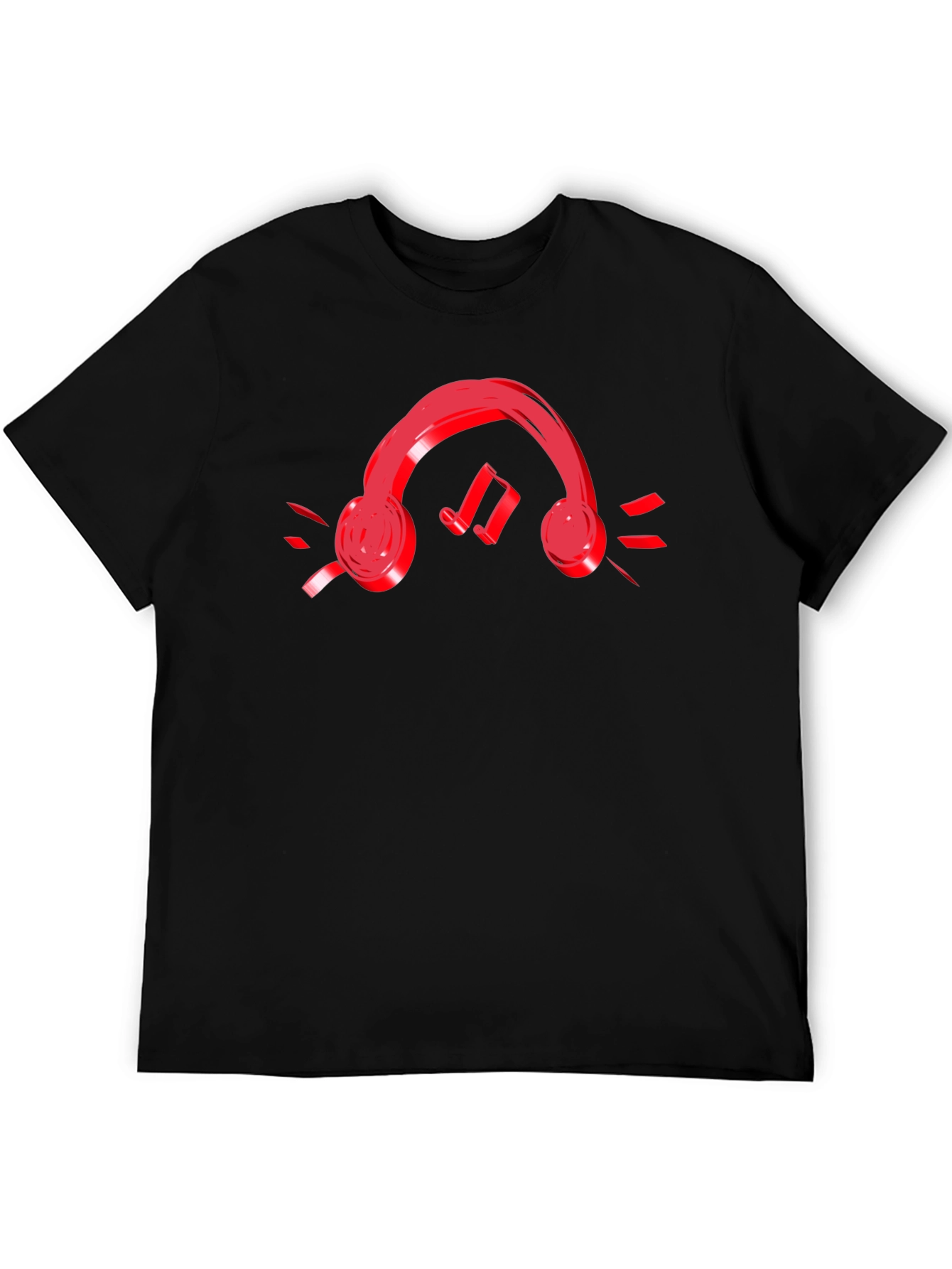 Headphones & Music Notes Graphic T-Shirt