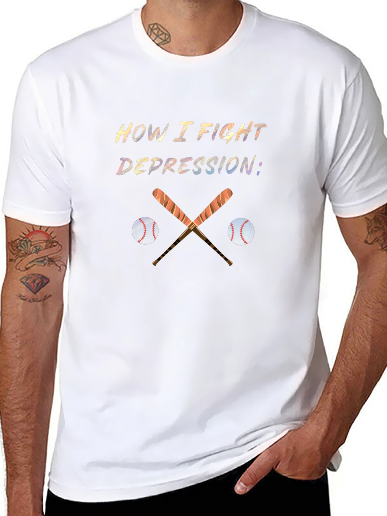 Baseball Depression Fighter T-Shirt