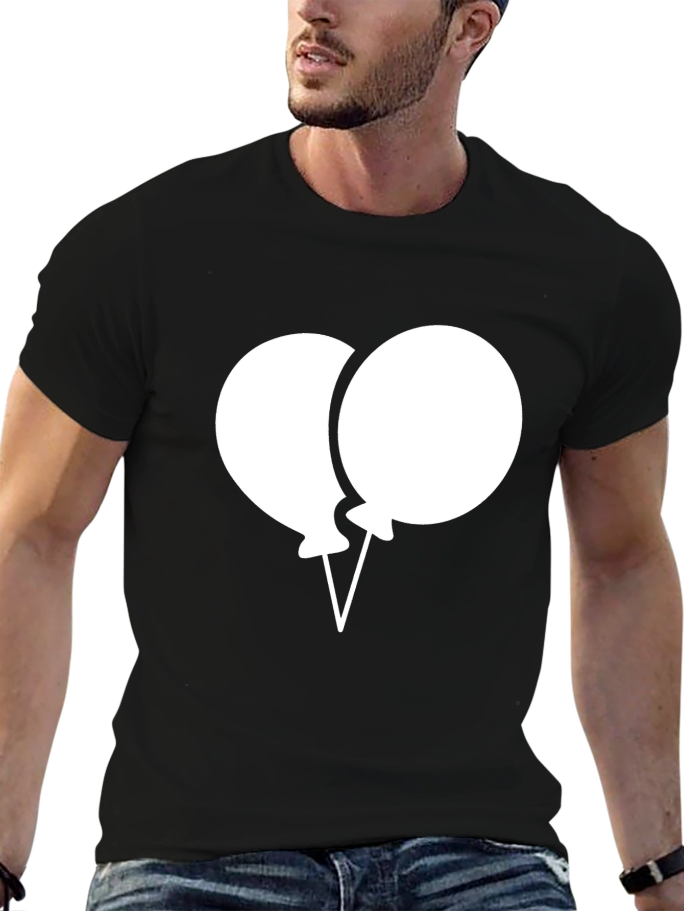 Balloon Graphic Tee - Mens Black T-Shirt