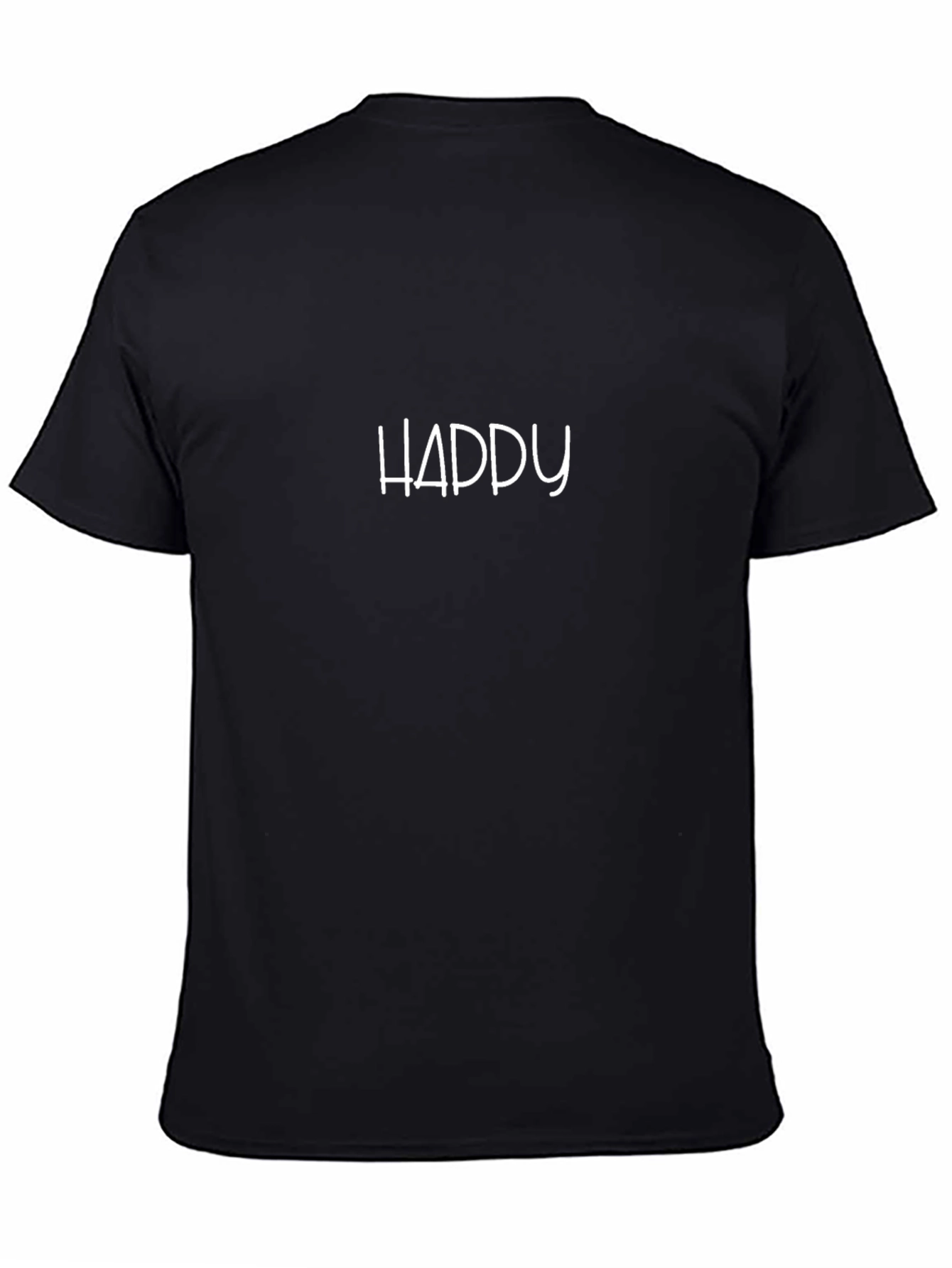 Happy Graphic Tee - Black Short Sleeve