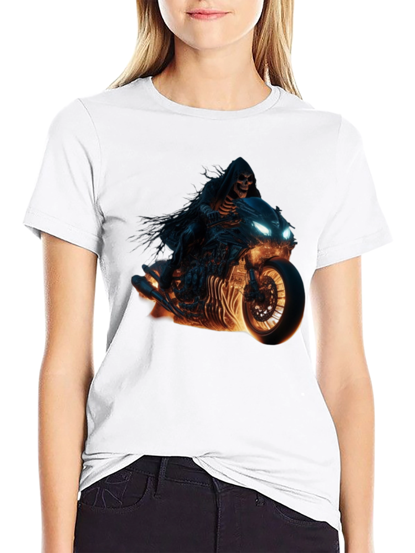 Grim Reaper Biker T-Shirt - Ride Into the Afterlife