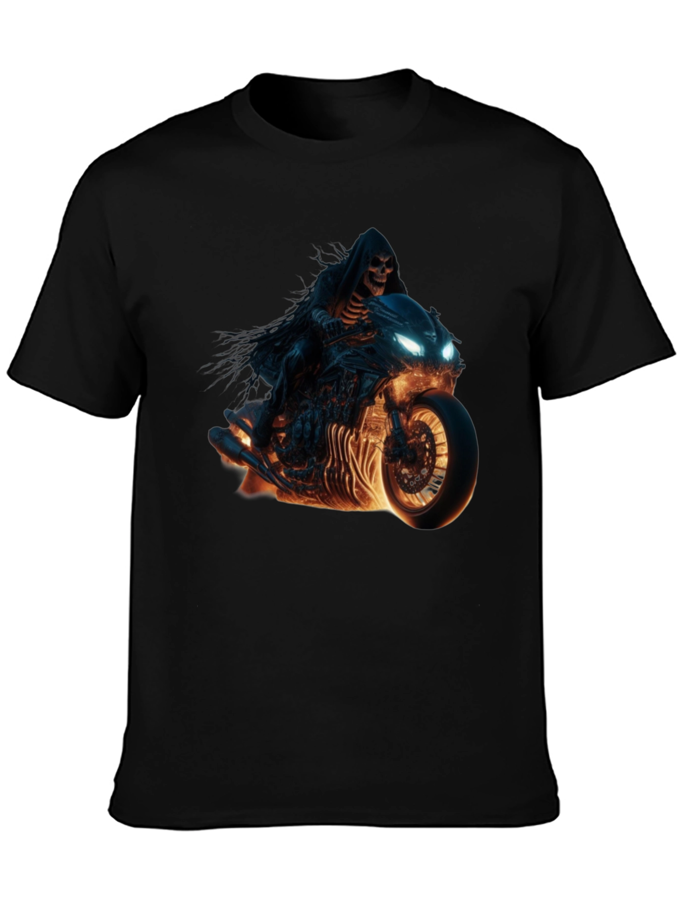 Grim Reaper Biker T-Shirt - Ride Into the Afterlife