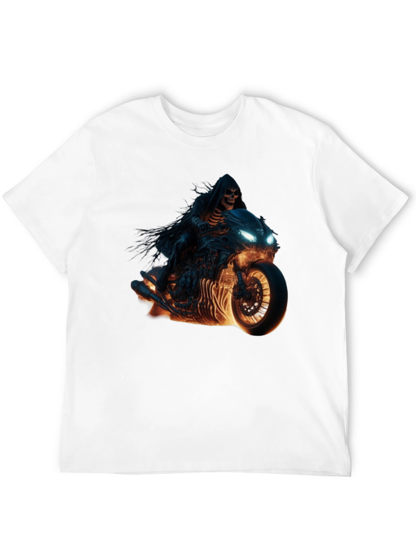 Grim Reaper Biker T-Shirt - Ride Into the Afterlife