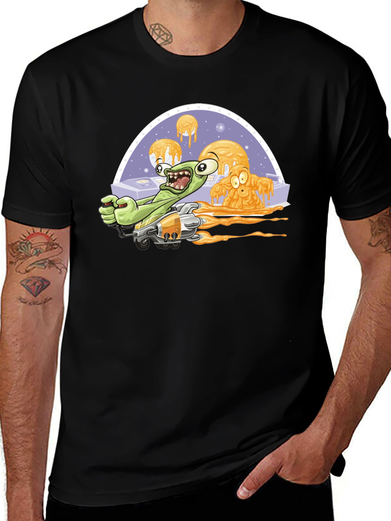 Space Cartoon Graphic Tee